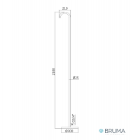 MEDIDAS DUCHA DE EXTERIOR MOVIL PL1 BRUMA